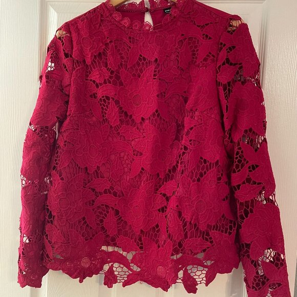 SHEIN Classy Guipure Lace Long Sleeve Blouse - Picture 1 of 6